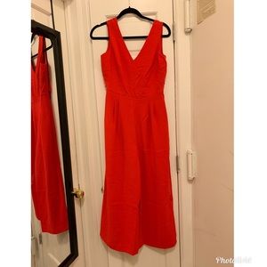 J crew wrap tie crepe jumpsuit